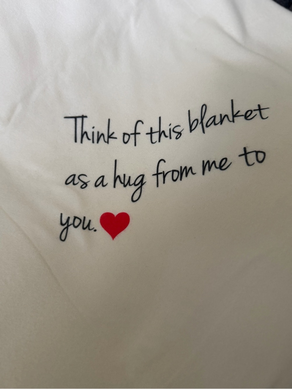 Sentimental throw blanket in Cream. New no tags